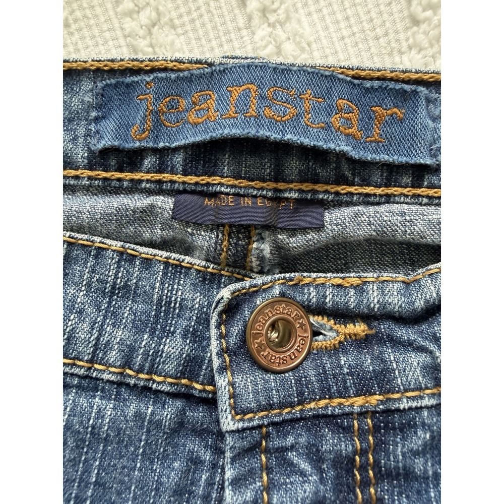 Jeanstar Bootcut Jeans Women 14P Blue Excellent Embroidered Boho Mid Rise